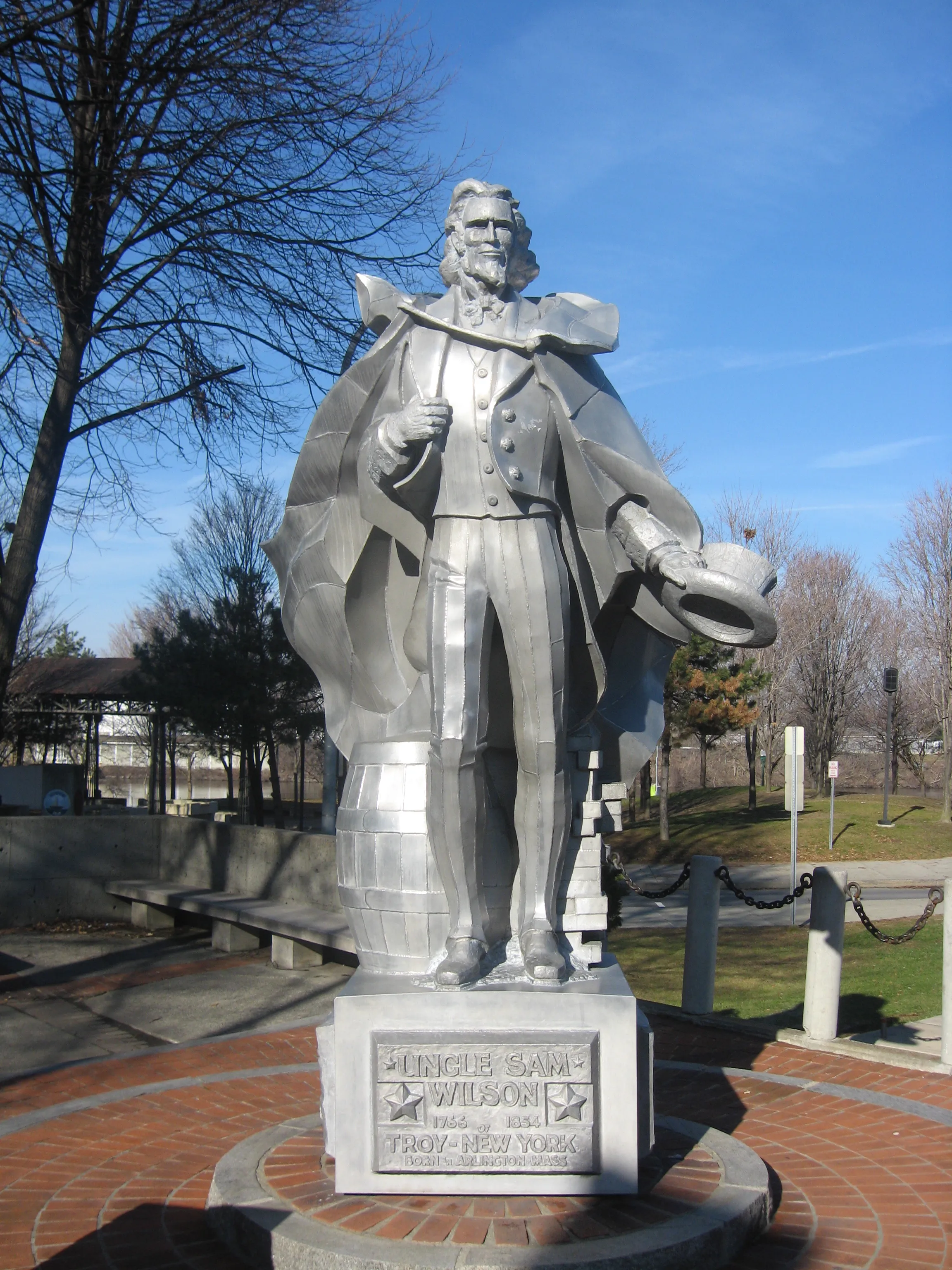 The Uncle Sam statue in Troy, New York