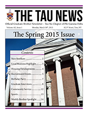 Tau News Spring 2015